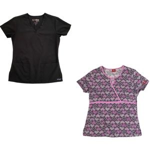 Greys Anatomy and Dickies Scrub Uniform Tops Bundle of Two Size Small